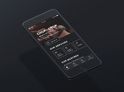 Barber app concept chop-chop app barber barbershop chop chop concept