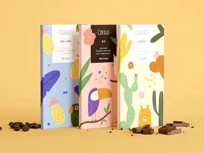 Chocolate packaging animal brand branding children illustration chocolate design illustration illustrator kids illustration packaging packaging design pattern procreate product design