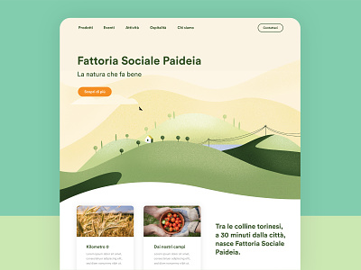 Farm Landing Page country countryside design farm illustration illustrator landing landing page nature procreate ui ux web design