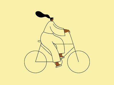 Biking bike biking bycicle character design girl illustration illustrator outline sport weel woman