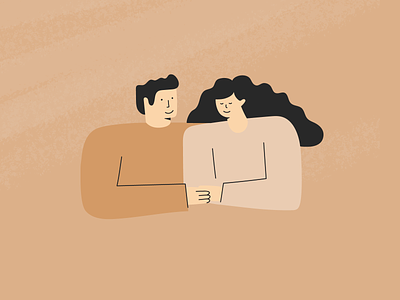 Love character couple design hug illustration illustrator love outline together