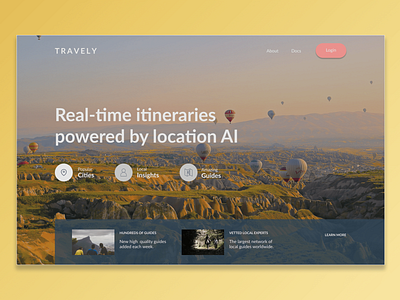 Travely Landing-page figmadesign gradient landing page design photoshop spacing travel trial typogaphy