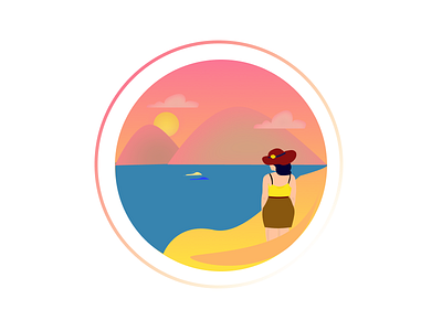 Sunset art artwork design figma figma design figma illustration girl illustration illustration illustration art sunset sunset view