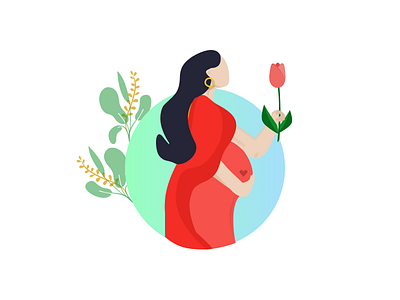 Mothers' Day design figma design figma illustration illustration illustration art lady motherhood mothers day pregnant vector woman women in illustration