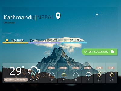 Weather Dash photoshop typography ui dashboard weather forecast