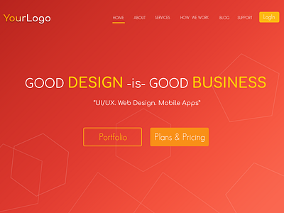 Landing Page company profile corporate design design gradient background gradient design photoshop typography ui ui dashboard website design