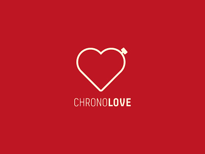 Chrono Love Logo chrono love chronometer decima font flat graphic design heart icon illustrator logo logo inspiration passion stopwatch