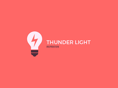 Thunder Light Logo decima font flat graphic design icon idea illustrator light bulb logo logo inspiration montserrat font thunder