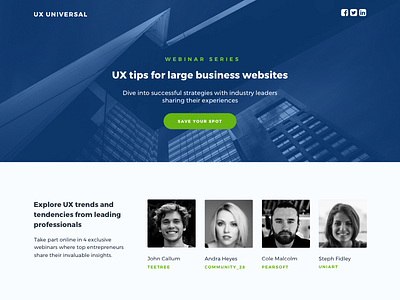 HubSpot Project - UX Webinar Template Series