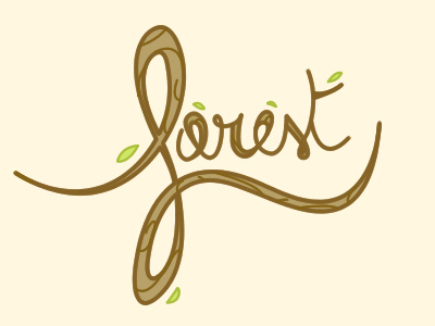 Wip forest logo branding design forest green illustration lettering logo type