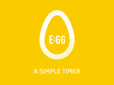 Egg logo app egg identity logo minimal timer yellow