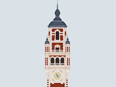Lille landmarks (wip) building flat illustration lille monument textures