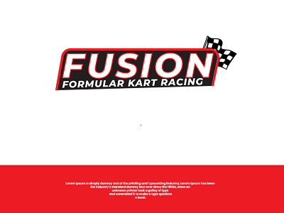 Fusion Formula Kart Racing brand identity branding creative design icon logo logodesign minimal