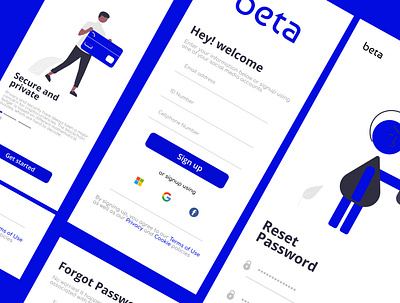 Beta Cryptocurrency animation app branding cryptocurrency cta design forex forgotpassword graphic design loginscreen logo signupscreen uiux