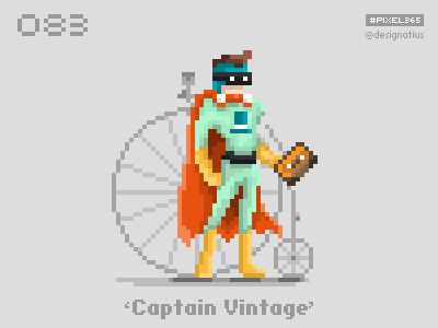 #pixel365 Num. 083: 'Captain Vintage'