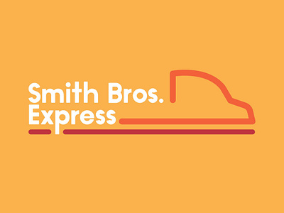 Smith Brothers Express Logo branding design flat illustration logo moving company retro truck vector