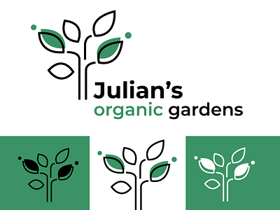 Organic Gardens & Landscapes art branding design digital draw gardener graphic illustration logo nature logo vector
