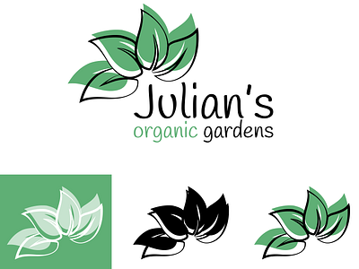 Organic gardens - Green logo art branding design digital graphic illustration logo ui vector