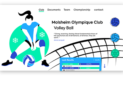 Volley Ball Club (winter edition) art design digital graphic illustration ui ux volleyball webdesig webpage website