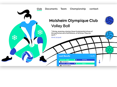 Volley Ball Club (winter edition) art design digital graphic illustration ui ux volleyball webdesig webpage website