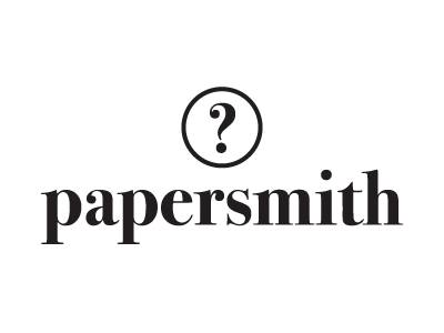 Papersmith blackwhite logo proofreading scientific communication serif sketch