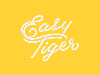 Easy Tiger debut design digital graphic design handlettering lettering type typography