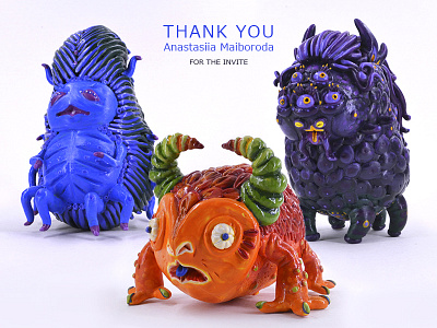 Cute Monsters air dry cute handmade modeling monsters plasticine sculpture