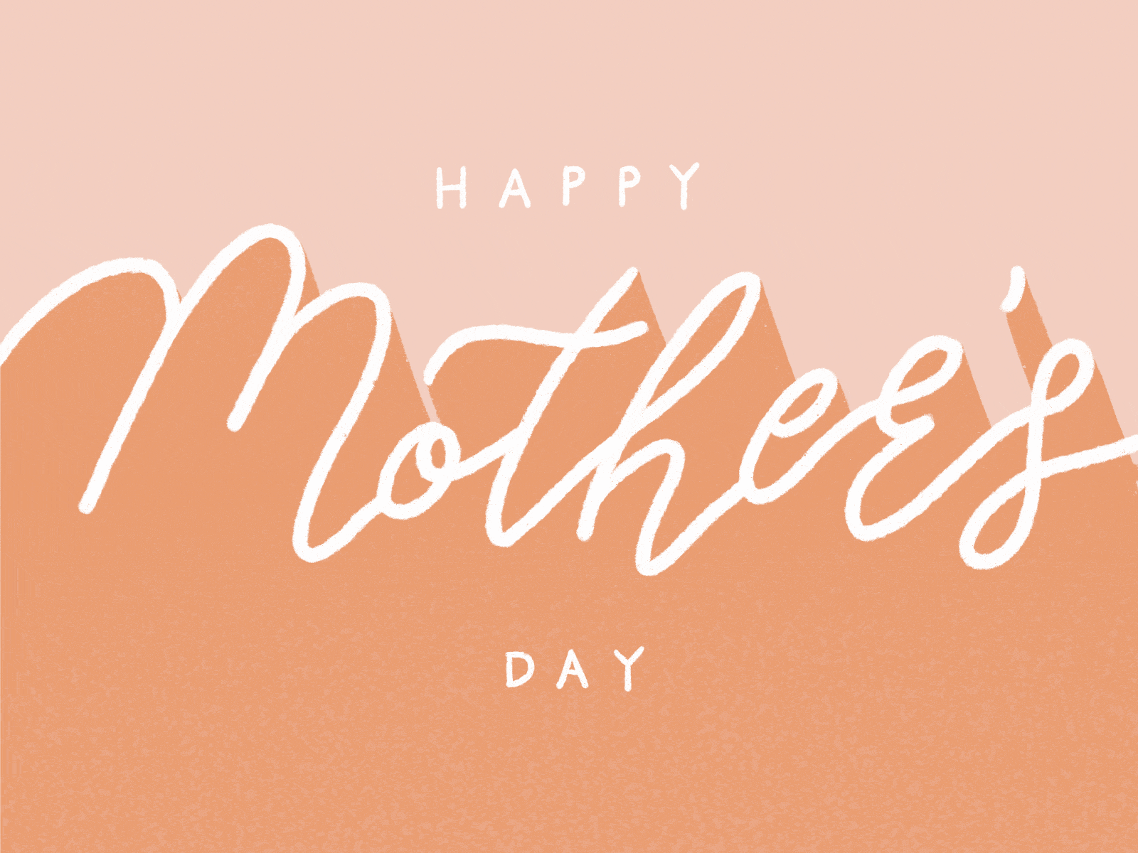 Happy Mother's Day animated type design happy lettering mom monoline mother mothers day peach typography