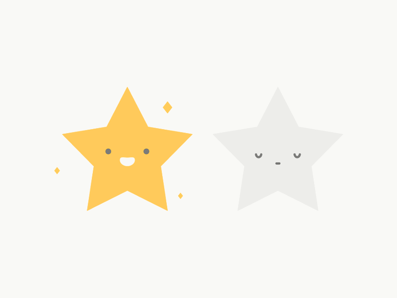 Star Icon happy sparkle sleeping star illustration product icon app design