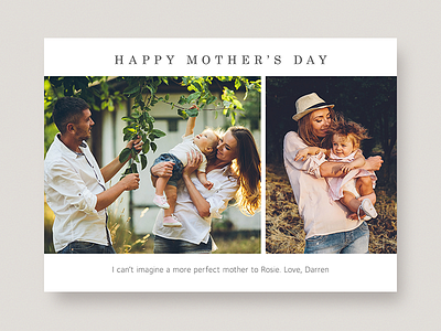 Mother's Day Photo Card greeting card minimal mothers day photo card simple typography