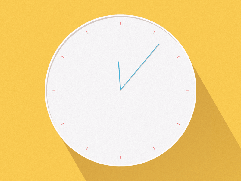 Clock animation clock countdown design email illustration midnight minimalism timer