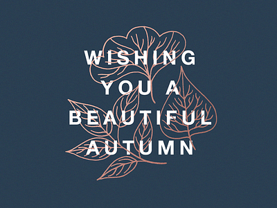 Beautiful Autumn autumn design fall greeting card illustration leaves photo card typography