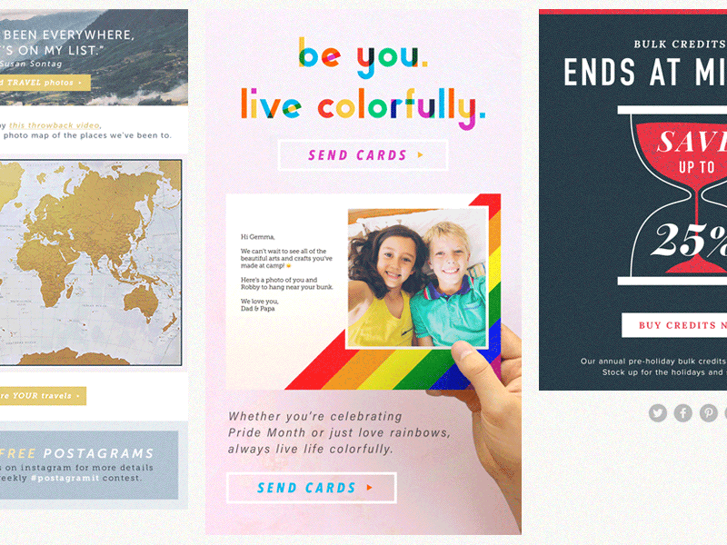 Gif Emails animated design email gif layout marketing pride sale