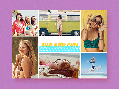 Summer Card design fun greeting card photo card sea summer sun typography