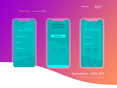 Wireframes | Serendipity IOS App ios iphonex mobile ui ux wireframes