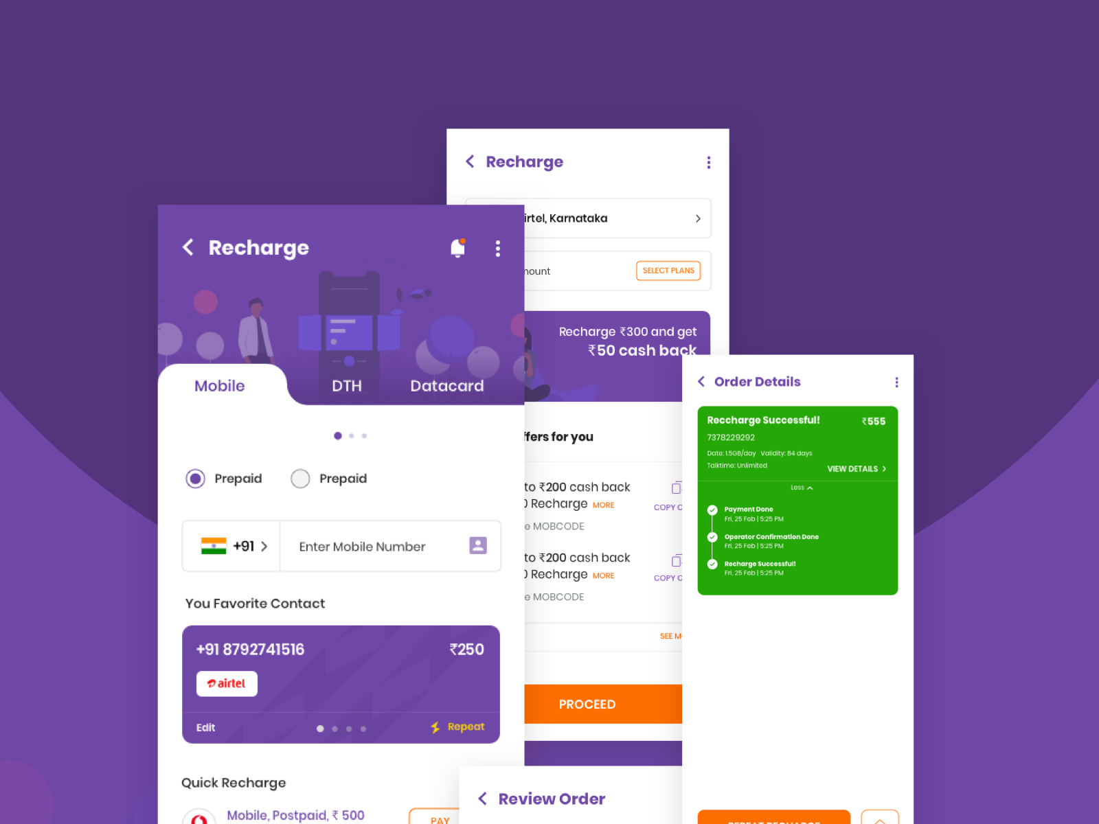 Mobile Recharge - UI/UX by Sreenath on Dribbble