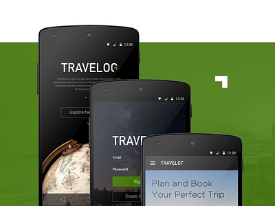 Travelog Mobile App Design materialdesign mobileapp mobileapppresentation
