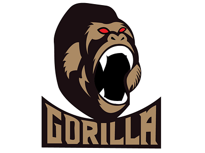 The Gorilla sport logo design illustration logo