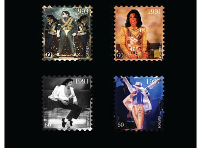 micheal jackson stamps design photoshop