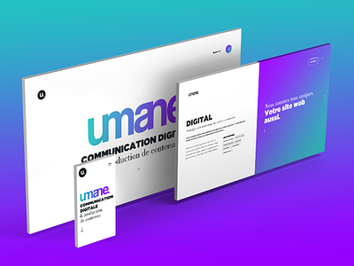 Umane Webdesign gradient mobile onepage webagency webdesign