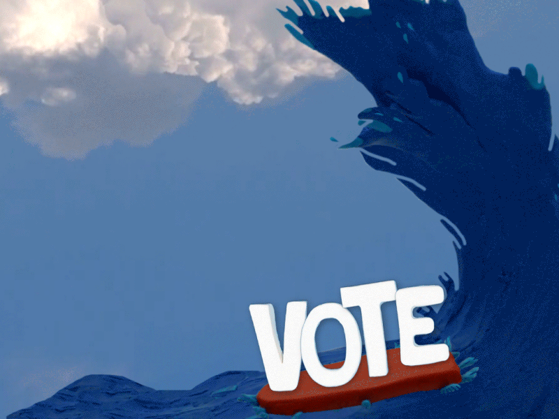 Vote Our Way to Another Blue Wave adobe adobe after effects animation clay claymation stopmotion vote
