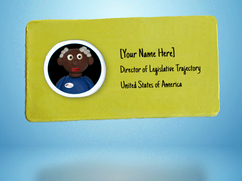 A Voter's Business Card adobe adobe after effects animation clay claymation stopmotion