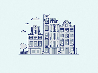 Amsterdam amsterdam city flat house illustration town