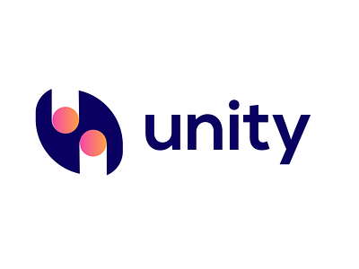 Unity Exploration branding experiment gradient illustration logo people stick figure typography united unity vector