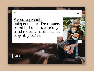 Coffee Shop cafe coffee drink homepage interface landing layout page ui ux webpage website