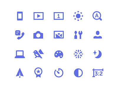 Icon set for mobile app