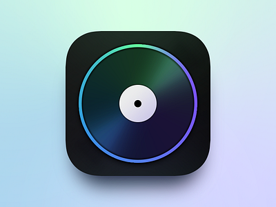 Music App Icon app application cd gradation icon ios logo music record