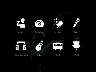 Spotify Genres Icon concept genre icon icon set icons line music pictgram spotify