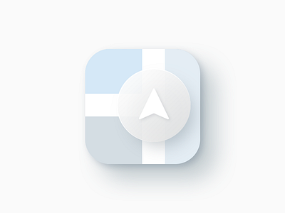 Map App Icon app app icon blue car clean icon ios map ui white