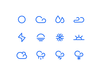 Simple Weather Icon Set